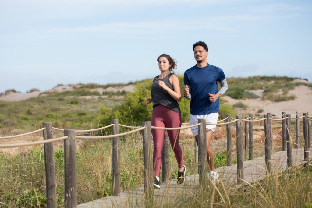 Guy and Girl Jogging for the keto diet