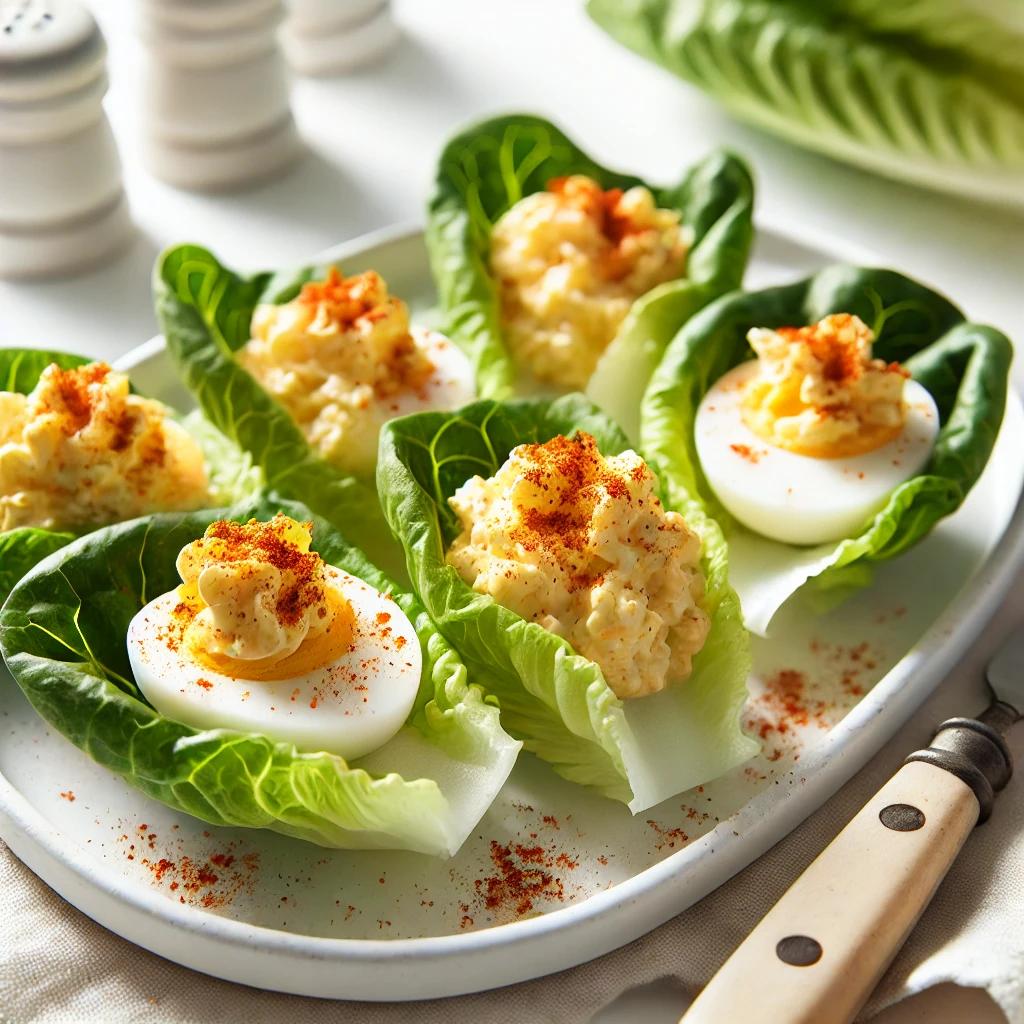 Deviled Egg Salad Lettuce Wraps
