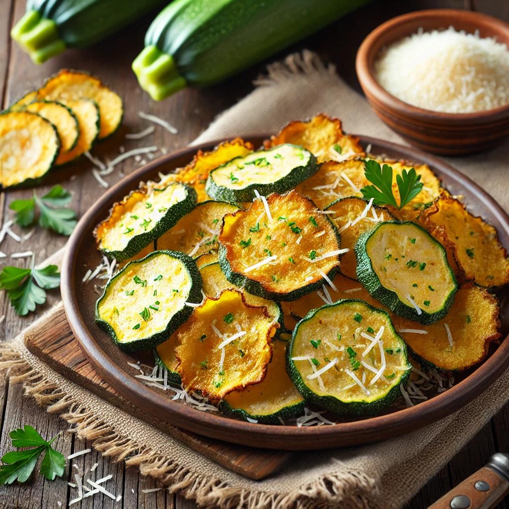 Parmesan Zucchini Chips-Keto Diet Snack Recipes