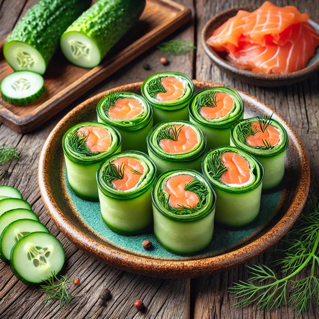 Cucumber and Salmon Rolls