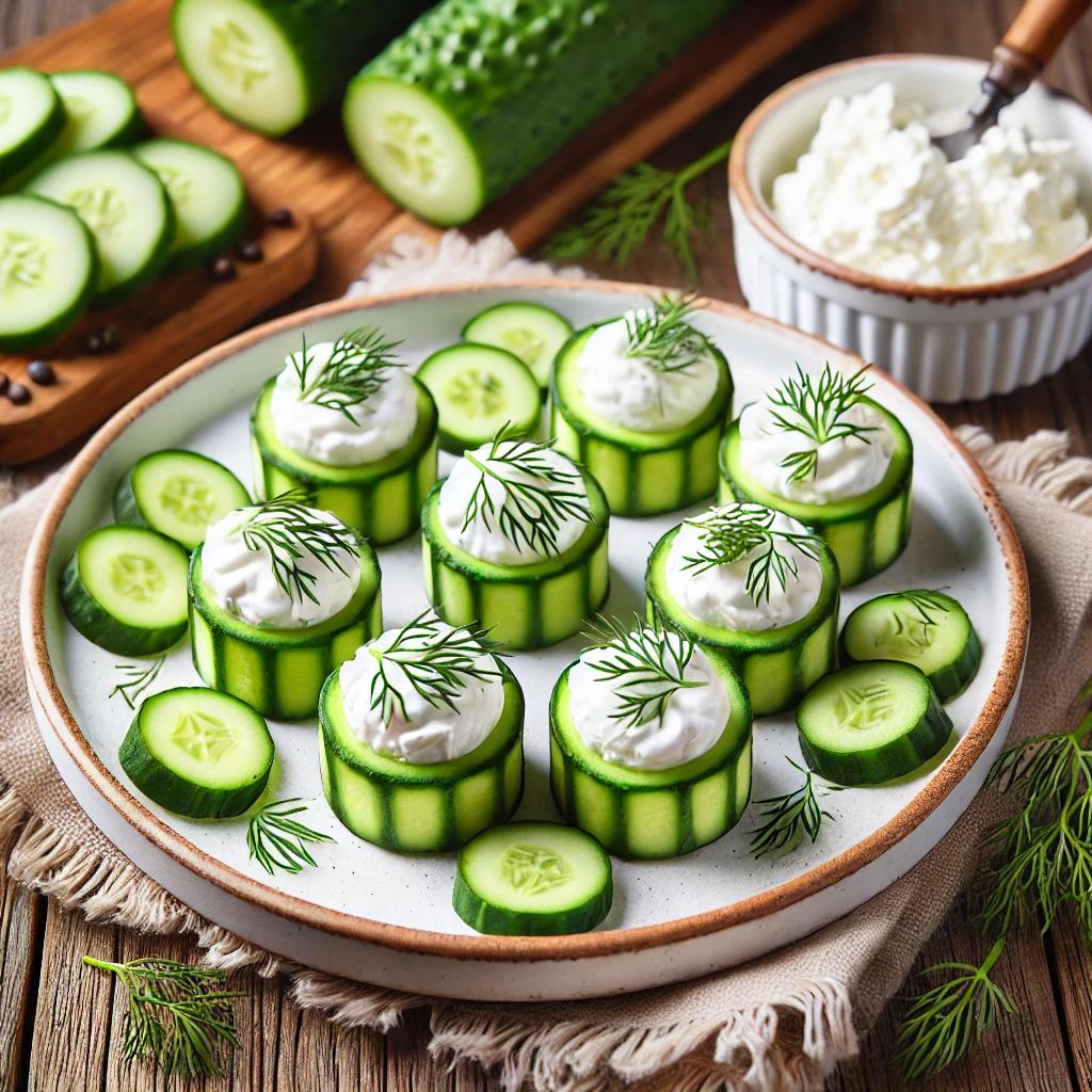 Cucumber Cream Cheese Bites-Keto Diet Snack Recipes