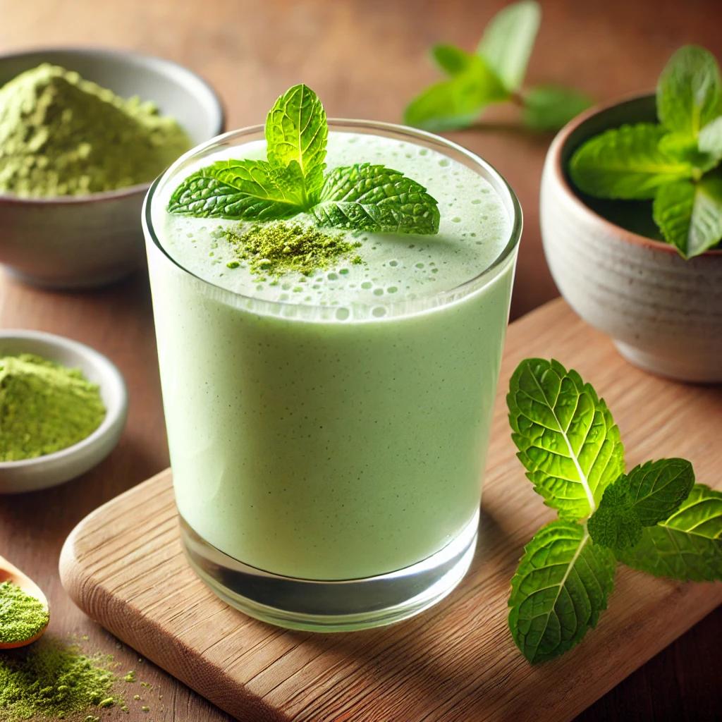 Best Keto Breakfast Smoothie Recipes - Matcha Mint Breakfast Smoothie
